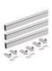 Duravel Wardrobe Hanging Rod, 100cm Oval Closet Rail with Support Brackets, Chrome Plated, Customizable Length
