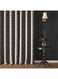 Story@Home 215 Cm Faux Silk Criss Cross Pattern 100% Blackout Foil Grommet Door Curtain, Grey, 1 Piece