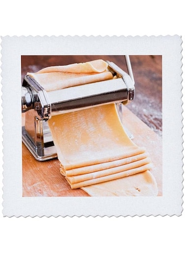 3dRose Pasta Machine with Dough, South Africa. - Quilt Square, 12 by 12-Inch (qs_208065_4)