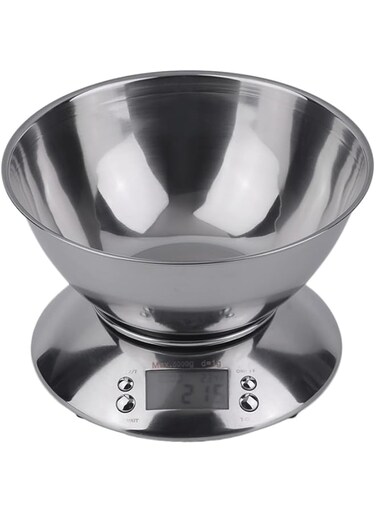 SKEIDO Digital Kitchen Scale for Cooking and Baking Multifunction Food Scales with Removable Bowl 2.15l Liquid Volume 11lb/5kg