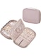 NISHEL Travel Jewelry Organizer Folio, Jewelry Rolls for Necklaces, Earrings, Rings, Bracelets, Watch, Pink