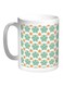 Motifs Of Roses Printed Coffee Mug White/Green/Orange 11ounce