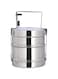 Delcasa 2 Layer Steel Bombay Tiffin, Lunch Box, Dc1985 Stainless Steel Food Carrier, 2 Tier Tiffin Lunch Box Office Pack, Stainless Steel Containers With Locking Clip
