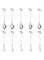 AnSaw 10-Pc Silver Mini Spoons &amp; Forks Set, 4.7&quot; - Stainless Steel, Leaf Handle, Ideal for Coffee,Tea, Appetizers, Tastings, Parties, Charcuterie &amp; Cocktails