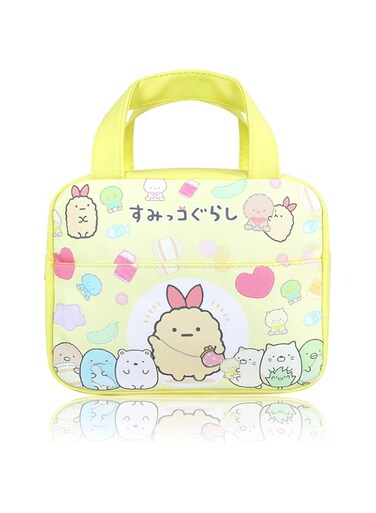 KASTWAVE Stylish Insulated Cartoon Lunch Bag - Reusable Anime Lunch Box for Kids, Students &amp; Adults - Perfect for School, Travel &amp; Picnics (Yellow)
