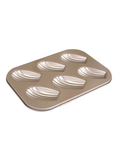 Carbon Steel Patterned Baking Mould Gold 26.5x1.7x18.5cm