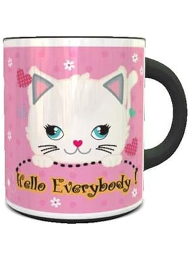 imPRESS Color Changing Heat Sensitive Coffee Mug with Kitty Design