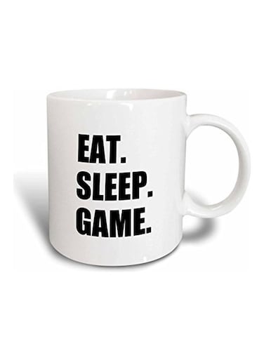 Printed Ceramic Mug Black/White