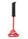 Smood Lite One-Handed Nylon Spring Coil Vegetable and Potato Masher with Soft Grip and Bowl Scraper, Easy to Use, Durable, Ideal for Mashing and Mixing, Red Red/Black