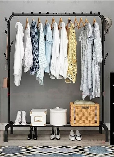 Clothes and Shoe Rack with Tree Shaped Holding Hooks