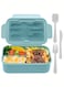 Bento Box For Adults Kids, 1400ML Lunch Container Bento Boxes With Built-in Utensil Set, Leakproof,Dishwasher Micro-Wave Safe(Teal Blue)