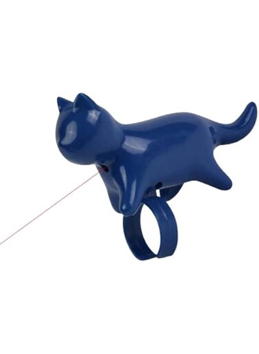 COOLBABY Cat Toys Toy Funny LED Pointer Ring Type Interactive Stick Finger Light Training Small Animal(Blue)