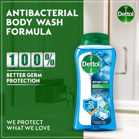 Dettol Cool Shower Gel &amp; Body Wash, Menthol &amp; Eucalyptus Scent, 250ml