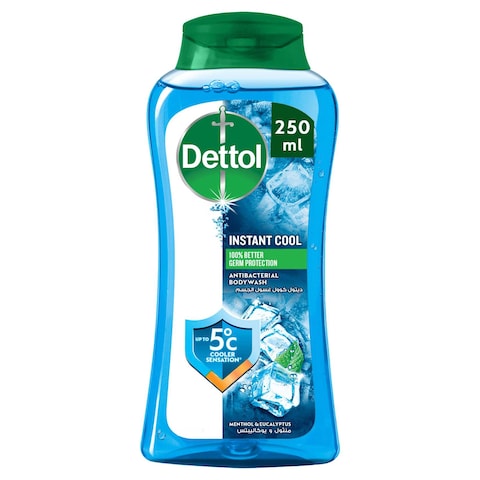 Dettol Cool Shower Gel &amp; Body Wash, Menthol &amp; Eucalyptus Scent, 250ml