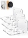 Acrylic Floating Wall Shelves, 3 Pack Clear Wall Mount Floating Shelves with Cable Clips &amp; Strong Tapes &amp; Screws, No Drill Universal Small Wall Shelf Mount for Security Cameras, Speakers