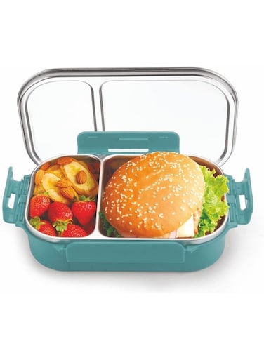 750ml Slim Stainless Steel Lunch Box with Partition Small, Food Grade BPA Free, Container