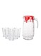 7-Piece Rings Water Jug With Short Glass Clear