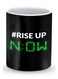 Premium Rise Up Designer Mug Black/White/Green