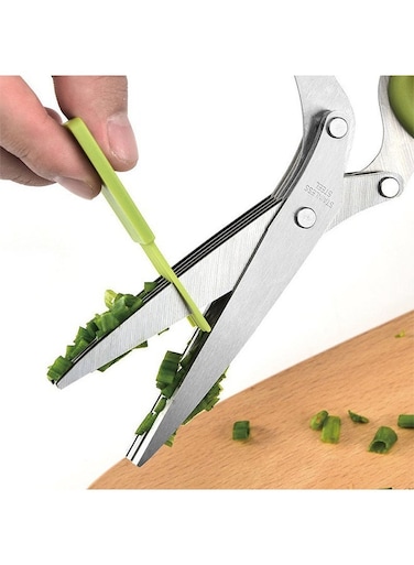 Scissors Set Cool Kitchen Gadgets for Cutting Fresh Garden Herbs Herb Cutter Shears with 5 Blades and Cover and Antirust Stainless Steel Dishwasher Safe
