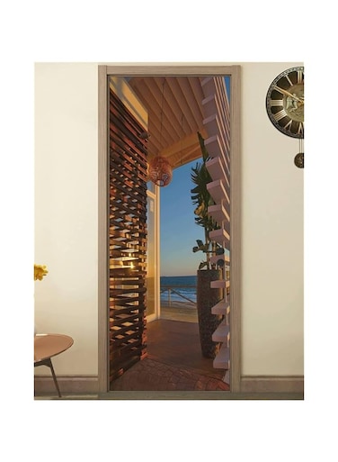 Bpa 3D Bar Entrance Door Stickers, Size 30.3-Inch x 78.7-Inch