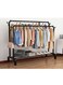 Double Pole Stainless Steel Cloth Hanging Stand with Shoe Rack