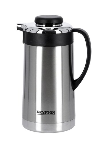 Stainless Steel Vacuum Flask Silver/Black 1.9Liters