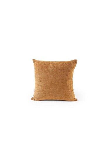 Home Milano Textured Filled Cushion with Down Alternative Filling Ultimate Comfort for Decorative Cushion Bed, Couch, Sofa and Supportive Use, Premium Square Pillow 48x48cm - Mustard Yellow, 1 Piece