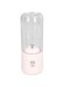 Portable Blender Juicer Cup, Mini Fruit Mixer 6 Blades Multifunction Easy To Use Easy To Clean USB Rechargeable 500ml Strong Power for Student (Pink)