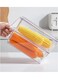 2 Pack Fridge Organizer Food Storage Stackable Refrigerator Bins with Lid Clear Plastic Organizer for Fruits Vegetables Meat Drinks Snacks Kitchen Cabinet Container