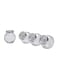 4-Piece Spice Jar Set Silver/Clear 8cm