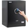 Rubik Safe Box with Biomatric Fingerprint Lock, Digital Touch and Key Lock for Money Jewelry Documents Home Office RB45AG-B (Size 45x35x30cm) Black