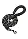 ZABEES Duty Rope for Medium Large Dogs Swimming Slip Leash, Dog Slip Lead, Puppy Obedience Recall Training Lead, Heavy Duty Rope with Reflective Design, Comfortable Handle (Black 12ft/3m)