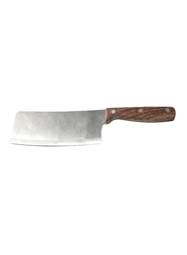 6 Inch Cleaver Knife Stainless Steel Blade Marks And Stains Resistant Multicolor Silver/Brown 6inch