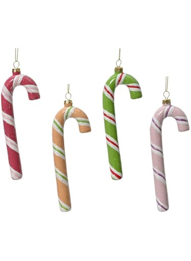Kaemingk Decoris Christmas Candy Cane Shatterproof Assorted 1 Piece