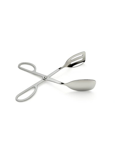 East Stainless Steel Salad Tongs, Kitchen Tongs Cooking Tongs Strong Grip Bread Tongs Multifunctional Scissors Serving Tongs for Vegetables, Salads, Meat, Desserts, Appetizers, Steaks, Etc. (Silver)
