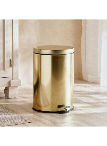 Home Daily Soft Close Metal Pedal Bin 36x30.2xH44cm 20 L - Gold