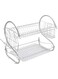 VIO&reg; 2 Tier Multifunctional Dish Drying Rack with Drain Board Dish Rack with Utensil Holder Stainless Steel Space Saving Drying Rack for Kitchens Restaurants Canteens