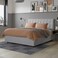 Starry Nest Tufted Upholstered Queen Size Bed (150 X 200 CM) Grey Color