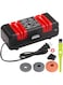 GoolRC Professional Electric Knife Sharpener Multifunctional Automatic Cut Sharpeners with 15-Degree Bevel Crude and Fine Grooves for Straight Serrated Knives Scissors Kitchen Cutter Grinder With 3