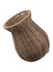 Cabilock Dark Brown Rattan Plastic Vase Basket Vase Decorative Holder Woven Vase
