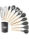 NetMart Silicone Kitchen Utensils Set 12-Piece Spoon Combination Set Cooking Utensils Set (Gray)