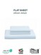 3-Piece Sky Blue Plush 220x240 Flat Bedsheet Set Includes 1 Deep Pocket Flat Bedsheet and 2 Pillow Covers, Breathable and Machine Washable