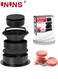 Burger Press Patty Maker,3-In-1 Burger Press Mold With 100 Wax Papers Set,Non-Stick Hamburger Meat Mold Ring For Beef Grill, Veggie Burger,BBQ Barbecue