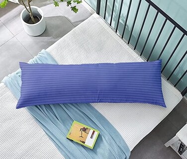 Home Hotel Linen Long Body Pillow &acirc;&euro;&ldquo; Super Soft 100% Polyester Microfiber 1cm Stripe &acirc;&euro;&ldquo; Lavender, 45&Atilde;&mdash;120 cm (1 Piece)
