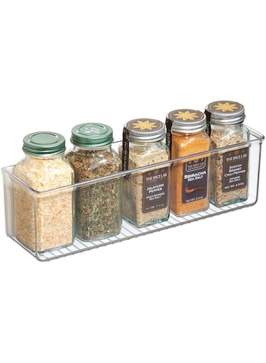 Idesign Affixx Plastic Wall Mount Organizer Rack, Shelf For Kitchen, Bathroom, Office, Bedroom, Craft Room, 3" X 11" X 3.25", Clear, Large