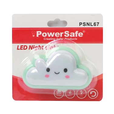 Terminator Night Light Cloud Shape Assorted Colors With Switch