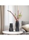 Ofrdncy Black Ceramic Vases Set 2 for Modern Home Decor,line Vase Flower Vases Minimalist Style for Wedding Dinner Living Room,Kitchen,Bedroom,Office Coffee Table Decorative Vase(Lines Black)