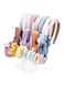 SYOSI Acrylic Headband Holder Organizer Storage, 3-Tier Clear Holder Stand Hair Accessories Organizer Hair Tie Display Stand, Transparent Hair Hoop Hair Ring Necklace Bracelet T Type Display Rack