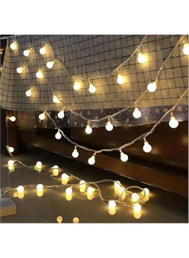 Battery Operated LED Globe String Lights, 10 Meter/33FT Warm White Spherical Fairy Light, Suitable for Home Bedroom Garden Wedding Party Decoration