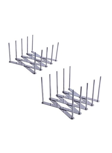 Pcs Kitchen Lid Organizer,Adjustable Length Stainless Dish Rack
